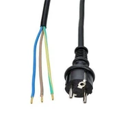 Solight flexo cable, 3x 1,5mm2, rubber, juodas, 2,5m