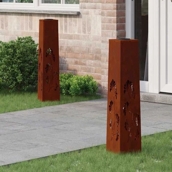 Saulės LED šaligatvio šviesa 2 pcs Corten plienas