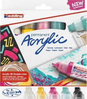 Edding 3D akrilinis žymeklis 5 spalvų