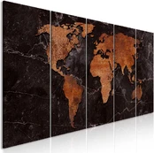 Artgeist Paveikslas - Copper Map (5 Parts) Narrow kaina