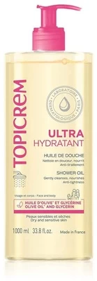 Dušo aliejus Topicrem Ultra Hydrant, 1000 ml kaina