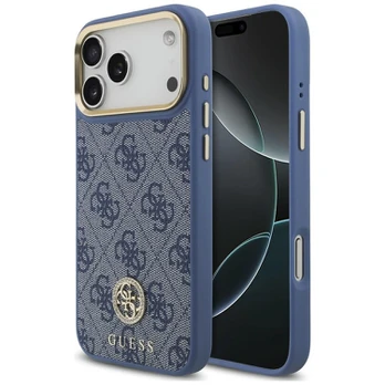 Case Guess 4G Strass Logo MagSafe for iPhone 18 Pro Max / 17 Pro Max blue
