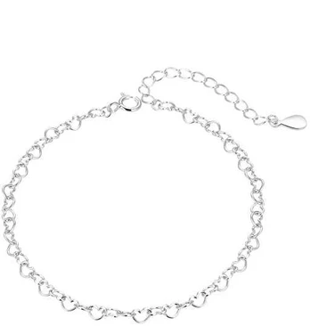 Agato AGN54/27 sidabrinis heart leg chain