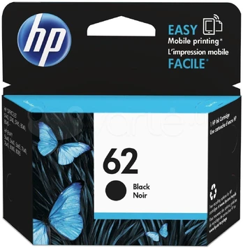 HP Ink C2P04AE / 62 Juodas