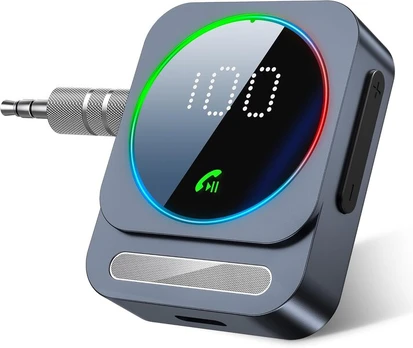 Bluetooth 5.3 AUX imtuvas, automobiliui/namams, 2 išvestys, Juoda