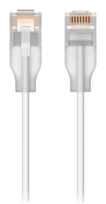 UBIQUITI NANO-THIN PATCH CABLE WITH 2.5 GBE SUPPORT DESIGNED TO SHOW ETHERLIGHTING™ EFFECTS / 0.3 M