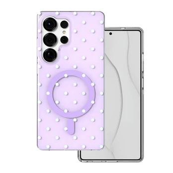 Dėklas Telforceone Bubble Dots Mag case for Samsung S25 Ultra violetinė