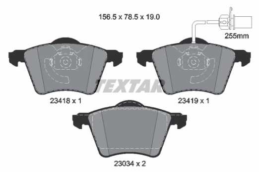 TEXTAR 2341801 Brake pad set