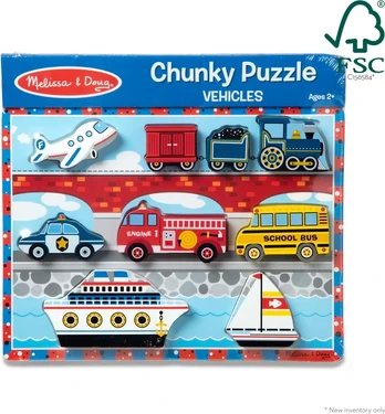 Melissa & Doug Vehicles Chunky Puzzle