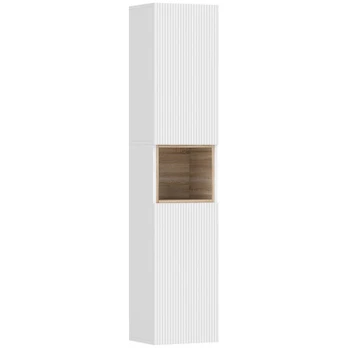 Vonios spintelė 30x24x140 cm Balta MDF