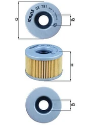 Alyvos filtras MAHLE OX791