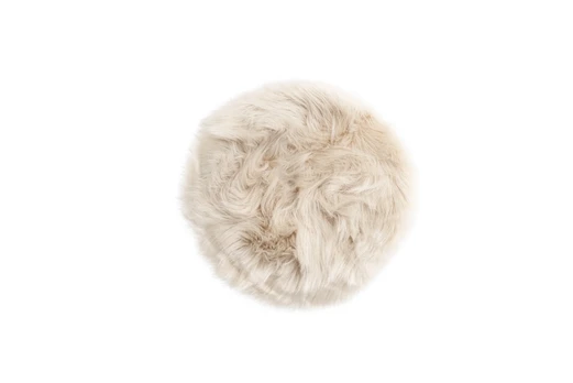 Katy Polyester Fake Fur - 34*34- -apvalus-smėlio spalvos