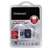 Atminties kortelė Intenso Micro SDHC 8GB Class10 3413460 kaina