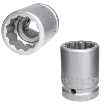 Smūginiai lizdai 3/4" 27 mm 12-taškinis