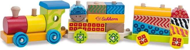 Medinis traukinukas su kaladėlėmis Eichhorn