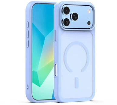 Dėklas Telforceone Mag Matt case for iPhone 17 Pro 6,3' / iPhone 18 Pro 6,3' light mėlynas big hole