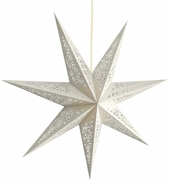 Dekoracija "Žvaigždė", 75 cm, balta