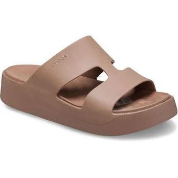 Crocs™ Getaway Platform H-Strap šlepetės (Rudos) - 38