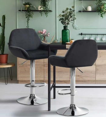 Mville Baro kėdė "Braga Velvet" chromuota