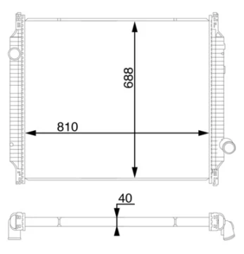 Variklio radiatorius MAHLE CR 709 000S