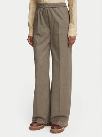 Weekend Max Mara Medžiaginės kelnės Petra 2625136052 Šviesiai ruda Regular Fit