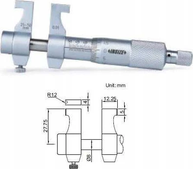 Insize MIKROMETRAS 50-75 INT. CONC. BUTAS - 3220-75