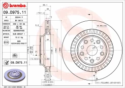 Stabdžių diskas BREMBO 09.D975.11 kaina