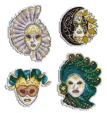 Cross stitch kit "Magnets. Venetian masks" SR-849