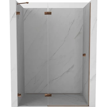 Dušo durys Mexen Lunar Left, 130 cm x 200 cm, rausvo aukso