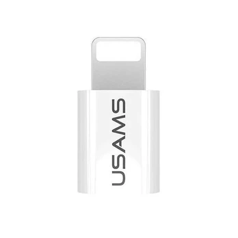 USAMS Adapteris microUSB-Lightning balta/baltas IPTMIC03 (US-SJ014)