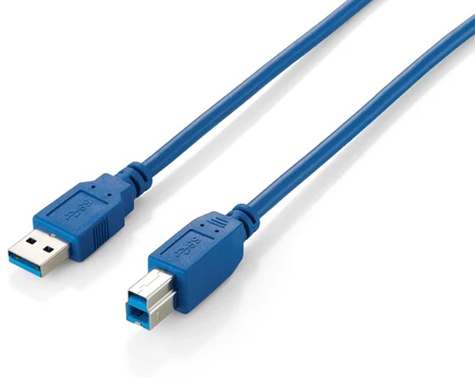 Equip USB Kabelis 3.0 A-B St/St 1.0m blau Polybeutel