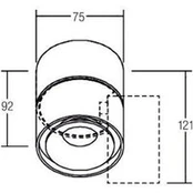 BRUMBERG LED lubinis prožektorius Circle Mini, Ø 7,5 cm, baltas