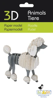 Popierinis 3D konstruktorius Fridolin Pudelis FR-17490
