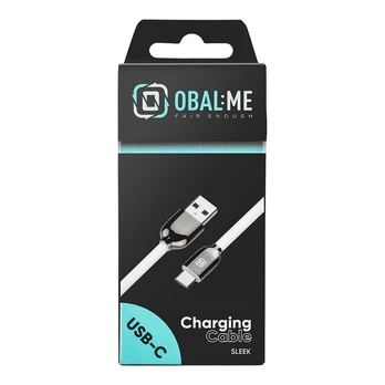 OBAL:ME Sleek USB-A USB-C Cable Baltas