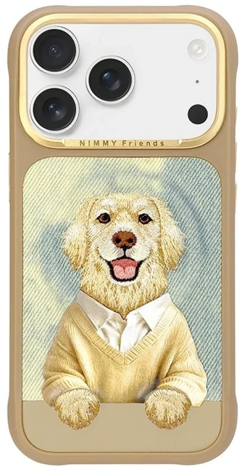 Dėklas NIMMY case GENTLE PETS SERIES DOG compatible with MagSafe for IPHONE 18 Pro Max/17 Pro Max ruda