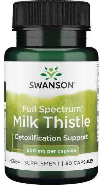 Swanson Pieno rykštelė 500mg 30 Kapsulių