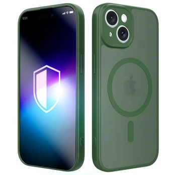 Dėklas 3MK Misty MagCase do Apple iPhone 14 žalia