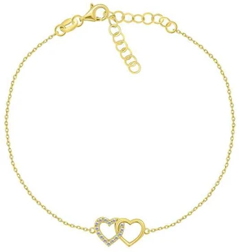 Brilio Silver Brilio Sidabrinis Delicate sidabrinis bracelet Interconnected hearts BRC115Y