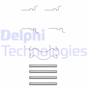 Priedų komplektas, diskinių stabdžių trinkelės DELPHI LX0435