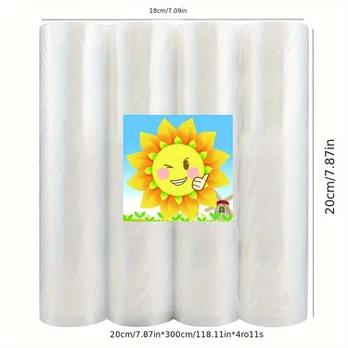 vakuuminiai maišai, 4 vnt., 20 cm * 500 cm * 4 ROLL