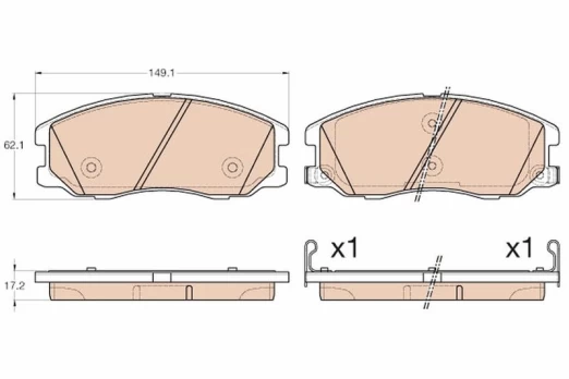TRW GDB1978 Brake pad set