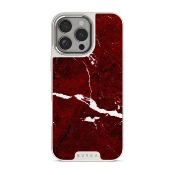 Iconic Red Ruby - Marble iPhone 16 Pro Max Case, Elite Light (MagSafe) / Silver
