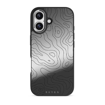Wild Terrain - Minimalist iPhone 17 Case, Elite Mirror Dark (MagSafe) / Silver