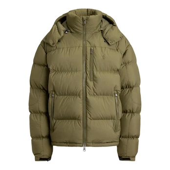 Pūkinė striukė vyrams, Žalia, Woven-puffer-jacket