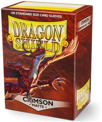 Dragon Shield: Standard Sleeves: Crimson [Matte] (100 Sleeves)