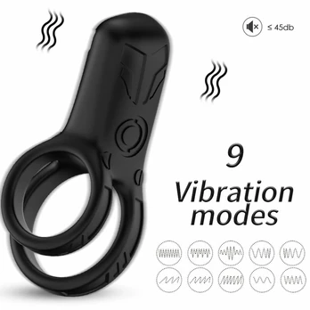 ARMONY Double Ring Vibrator Black - 9-Mode Waterproof Intimate Device