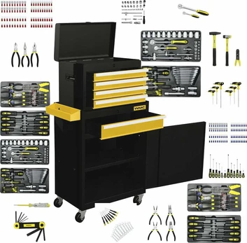 WMC TOOLS Įrankių spinta. dirbtuvių vežimėlis 253 vnt.