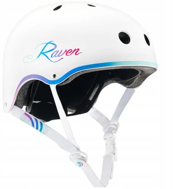 Šalmas Raven Essto, S (52-55 cm), mėlyna/balta