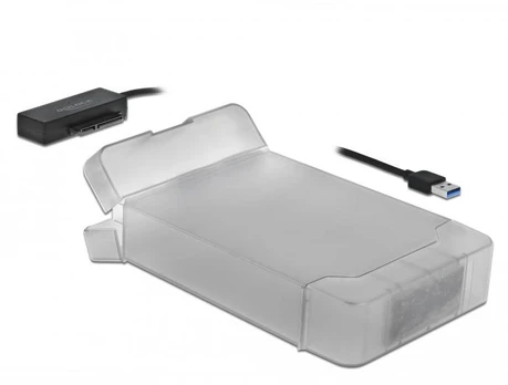 Šakotuvas DeLOCK 64086, USB Type-A, SATA, Transparent, 6 Gbit/s, Windows 10, Windows 7, Windows 8.1, ChromeOS