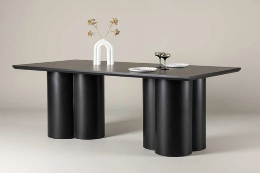 Venture Design Valgomasis stalas, Olivia, 210x100 cm, Juodas